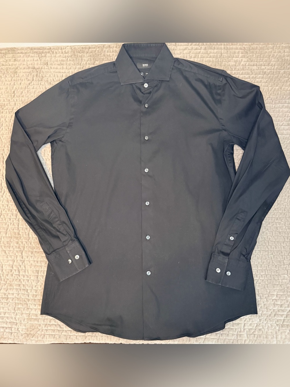 HUGO BOSS Slim Fit Black Dress Shirt Men’s Size 15.5 (33/34)